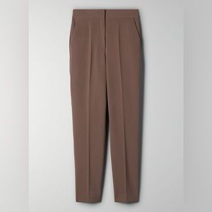Aritzia Babaton Renzo Taupe Grey Ankle Pant